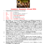 Anunturi – duminica, 10 mai 2026
