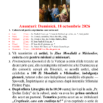 Anunturi – duminica 18 octombrie 2026
